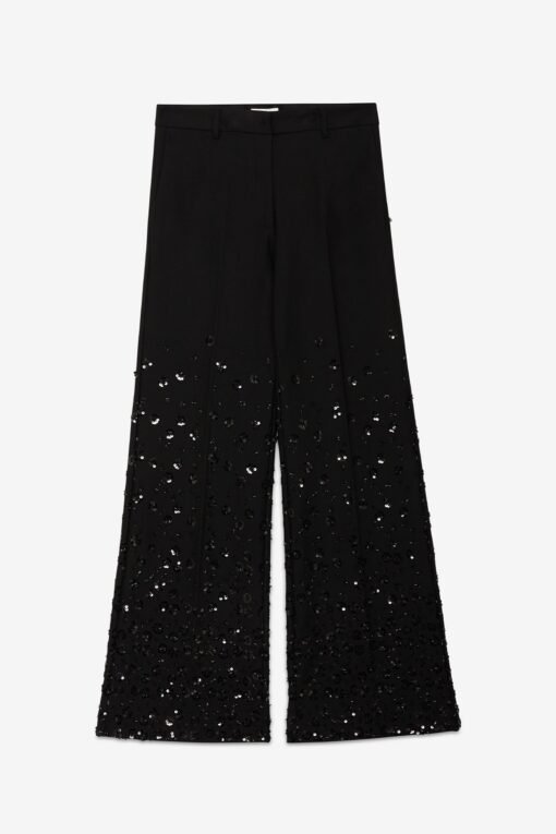 Palazzo trousers in Milano knit and sequins