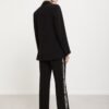 Palazzo trousers with hand-embroidered side stripes