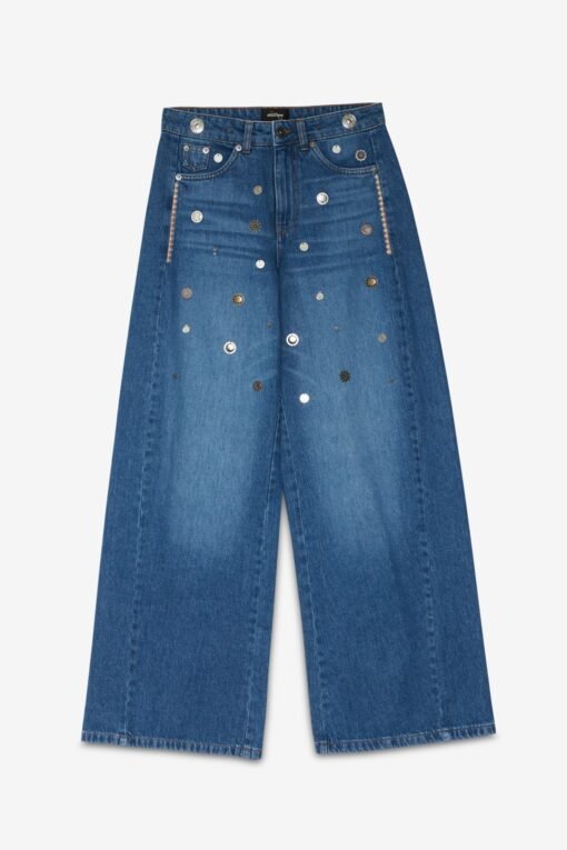Relax Cut jeans in denim with embroidery and appliqués