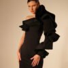Black Acheo Short Dress Black Acheo Short Dress