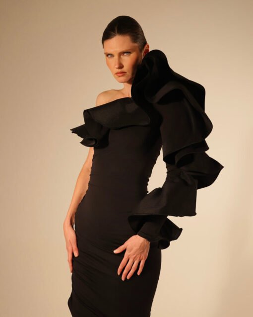 Black Acheo Short Dress Black Acheo Short Dress