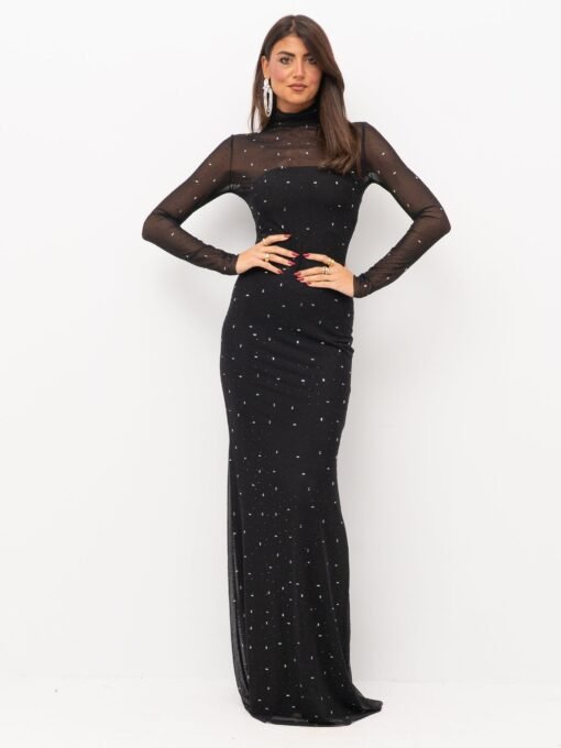 Acoro Black Sheer Dress